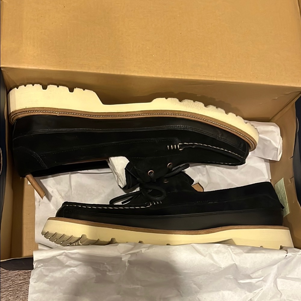 Cole Haan Black and White Boots Classic Two-Tone Design